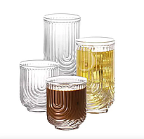 Склянка барна для напоїв скляна, склянка для гарячих та холодних напоїв 410мл