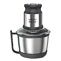 Чопер подрібнювач з чашею 3 літри 4 леза нержавіюча сталь овочерізка Sokany SK-7027