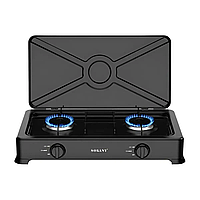 Газова плита настільна на 2 конфорки міні газова плита для дачі під балон Sokany SK-07004