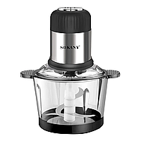 Чопер подрібнювач 800 Вт 4 леза з чашею на 1,5 літри м'ясорубка Sokany SK-7025A