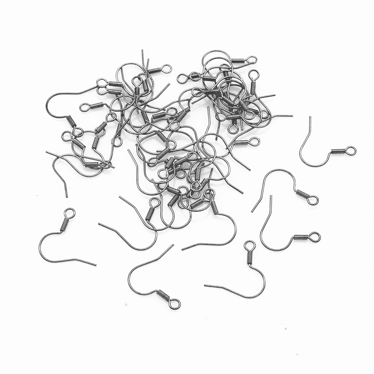 Швензи Гачок, Латунь, Колір: Збройова сталь, Розмір: 17 мм, Отвір 1.5 мм, Пін 0.7мм, 50 шт, фото 1