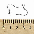 Швензи Гачок, Латунь, Колір: Збройова сталь, Розмір: 17 мм, Отвір 1.5 мм, Пін 0.7мм, 50 шт, фото 4