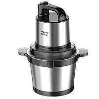Чопер подрібнювач з чашею 3,5 літри м'ясорізка 4 леза нержавіюча сталь м'ясорубка Sokany SK-7028