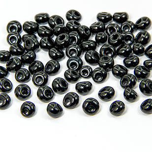 Бисер Preciosa DROPS 2/0 цв. 23980, Природний Непрозорий NO, Чорний, 50 г