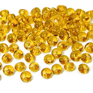 Бисер Preciosa DROPS 2/0 цв. 10050, Прозорий NT, Колір: Золотистий, 50 г