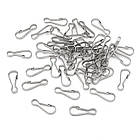 Замочок для Брелків і Ключів, Метал, Колір: Платина, Розмір: 20х8х2мм, Внутрішній діаметр: 19х6мм, 50 шт, фото 5