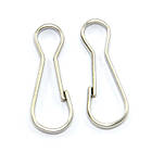 Замочок для Брелків і Ключів, Метал, Колір: Платина, Розмір: 20х8х2мм, Внутрішній діаметр: 19х6мм, 50 шт, фото 6