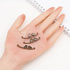 Конектор Птахи Біжутерний сплав, 2 отвори, Колір: Бронза, Розмір: 43х11х2мм, Отвір 1 мм, 10 шт, фото 5