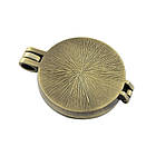 Кулон-Коробочка Шестерні Круглий Плоский, зі Сплава, Колір: Бронза, Розмір: 44x33x9 мм, Діаметр усередині 30 мм, фото 3