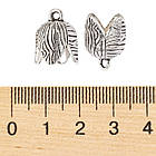 Конус Шапочки для Бусин, Сплав Цинка, Квітка, Античне Срібло, 16.5x13 мм, Отвір 2.5 мм, 8 шт, фото 3