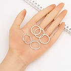 Кільце Замочок, для Брелків і Ключів, Залізне, Колір: Срібло, Діаметр 24 мм, 20 шт, фото 2