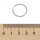 Кільце Замочок, для Брелків і Ключів, Залізне, Колір: Срібло, Діаметр 24 мм, 20 шт, фото 3