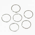 Кільце Замочок, для Брелків і Ключів, Залізне, Колір: Срібло, Діаметр 24 мм, 20 шт, фото 5