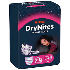 Труси-підгузки Huggies DryNites Girl 8-13 років (30-48кг) 9 шт