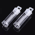 Контейнер для Бісера і Бусин, Пластик, Трубка, Безбарвний, 68x19мм, Об'єм 10мл, 20шт/уп, фото 3