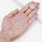 Колечки одинарні, Закриті, але Непаяні, Залізні, Колір: Срібло, Розмір: 16х1.5мм, Внутрішній Діаметр 13 мм, фото 2