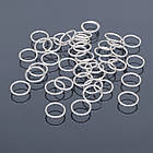 Колечки одинарні, Закриті, але Непаяні, Залізні, Колір: Срібло, Розмір: 16х1.5мм, Внутрішній Діаметр 13 мм, фото 3