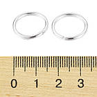 Колечки одинарні, Закриті, але Непаяні, Залізні, Колір: Срібло, Розмір: 16х1.5мм, Внутрішній Діаметр 13 мм, фото 5