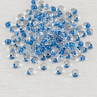 Бисер Preciosa DROPS 3.5/3.9 цв. 68236, Прозоре забарвлення із Середини CTC, Колір: Блакитний, 50 г