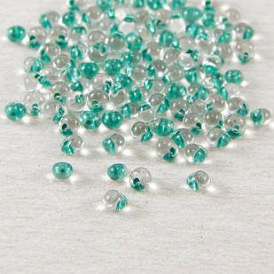 Бисер Preciosa DROPS 3.5/3.9 цв. 68258, Прозоре забарвлення із середини CTC, Колір: Бірюзовий, 50 г