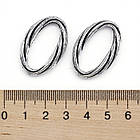 Конектор Овал Акрил, Колір: Античне Срібло, Розмір: 31.5x21x5мм, Приблизно 24 шт.25г, фото 4