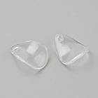 Підвіски Акрил Пелюстка, Прозорі, Колір: Безбарвний, Розмір: 17.5x13x3мм, Отвір 2 мм, приблизно 75 шт./25г, фото 3