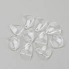 Підвіски Акрил Пелюстка, Прозорі, Колір: Безбарвний, Розмір: 17.5x13x3мм, Отвір 2 мм, приблизно 75 шт./25г, фото 4