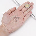 Тримач для Кулонів, Латунь, Клас АА, Колір: Платина, Розмір: 11x6x3.6 мм, Отвір 2 мм, Пін 1 мм, 10 шт, фото 2