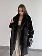 Шуба жіноча мутонова Модель: 842-0102 Колір: Чорний, молоко, фото 6