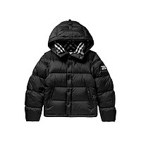 Жіночий чорний пуховик Barbury з капюшоном | Тепла зимова куртка oversize | Водовідштовхувальний пуховик з утеплювачем теплий S-XL