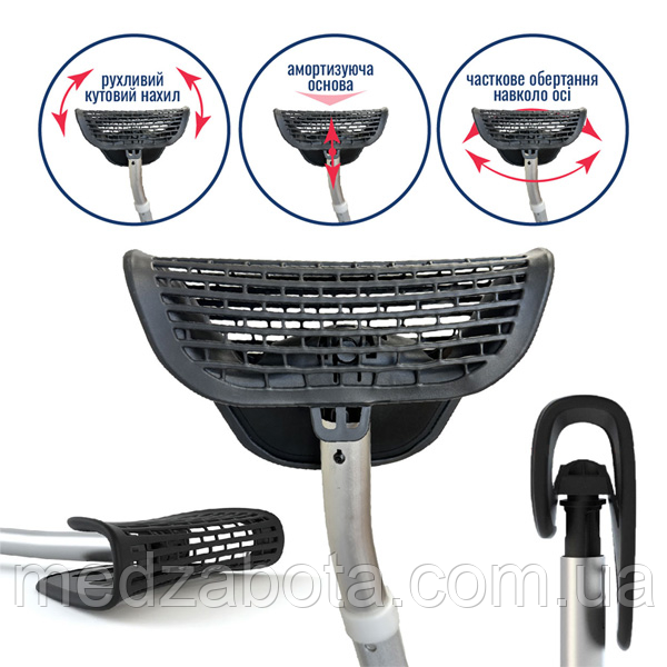 Милиці ергономічні пахвові алюмінієві С103 Toros-Group, Тип 1139 (пара), фото 1