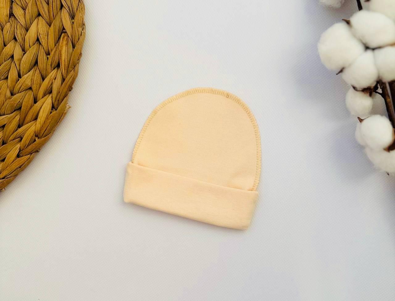 Шапочка для новонароджених з інтерлоку, фото 1