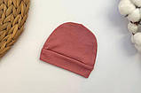 Шапочка для новонароджених з інтерлоку, фото 7
