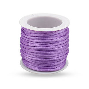 Шнур Нейлоновий Плетений круглий, Бузковий, Товщина 2 мм, ~ 10 м/котушка, 1 катушка