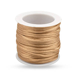 Шнур Нейлоновий Плетений круглий, Бежевий, Товщина 2 мм, ~ 10 м/зв'язка, 1 катушка