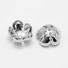 Шапочки для Бусин, Латунь, Стійке покриття плаття, Квітка, Розмір: 13.5х6мм, Отвори 1 мм, 4 шт, фото 5