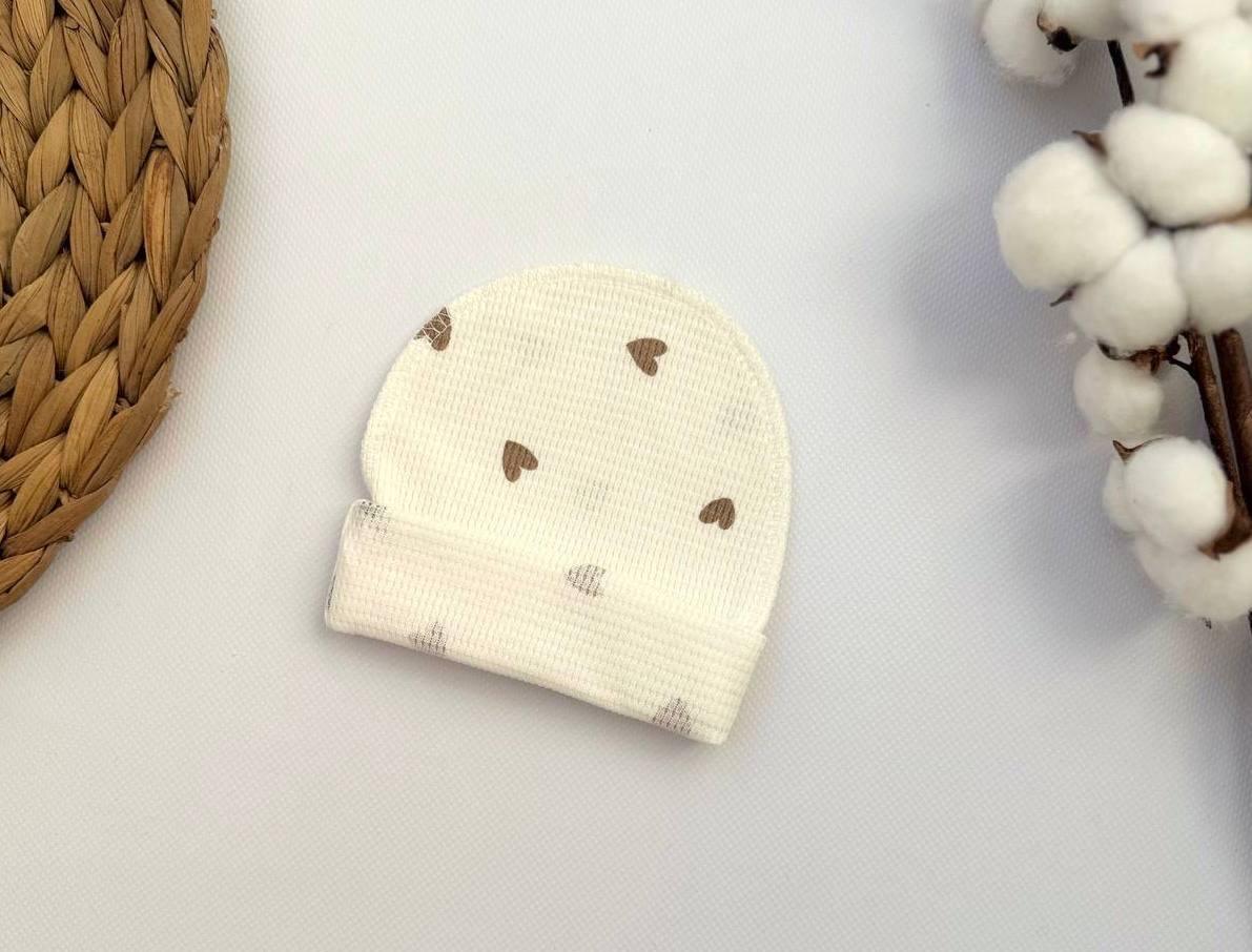 Шапочка для новонароджених малюків з інтерлоку, фото 1