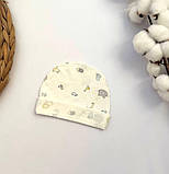 Шапочка для новонароджених малюків з інтерлоку, фото 3