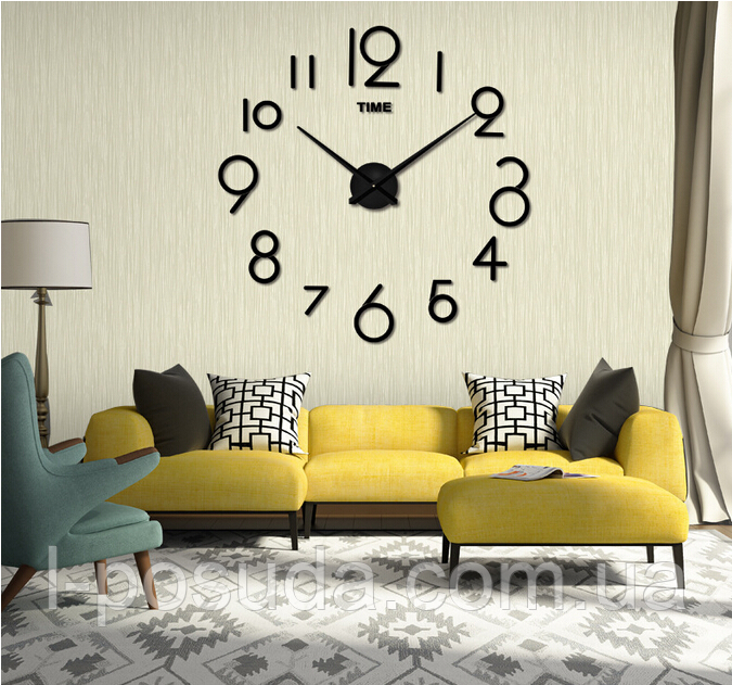 3D годинник настінний Ø  60 ... 120 см, фото 1