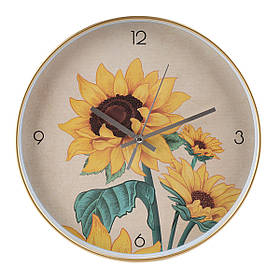 Годинник настінний із принотом Соняшник 30 см