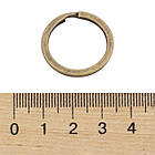 Кільце Замочок, для Брелків і Ключей, Колір: Антична Бронза, Розмір: 25х2мм, Внутрішній Діаметр 20 мм, 10 шт, фото 3