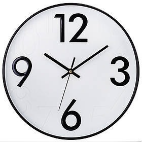 Настінний годинник Симетрія, білий, діаметр 30.5 см