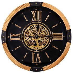 Настінний годинник Хроніки Віків 50 см — великий дизайнерський для інтер'єру