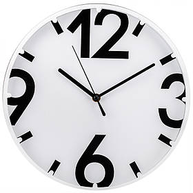 Настінний годинник «Квінтесенція», білі, діаметр 30 см — для дому та офісу