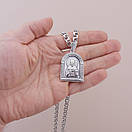 Срібна цепочка з кулоном чоловіча Бісмарк. Срібна підвіска св. Миколай і ланцюжок срібло. 55 см, фото 2