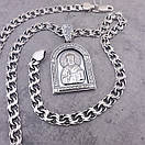 Срібна цепочка з кулоном чоловіча Бісмарк. Срібна підвіска св. Миколай і ланцюжок срібло. 55 см, фото 6