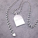 Срібна цепочка з кулоном чоловіча Бісмарк. Срібна підвіска св. Миколай і ланцюжок срібло. 55 см, фото 5