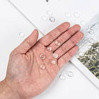 Кабошони Скляні Круглі, Безбарвні, 10х3.5мм, 20 шт, фото 3