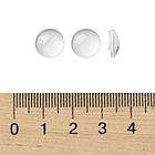 Кабошони Скляні Круглі, Безбарвні, 10х3.5мм, 20 шт, фото 8