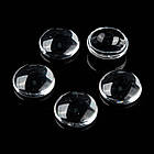 Кабошони Скляні, Круглі, Безбарвний, 14х4мм, 20 шт, фото 6